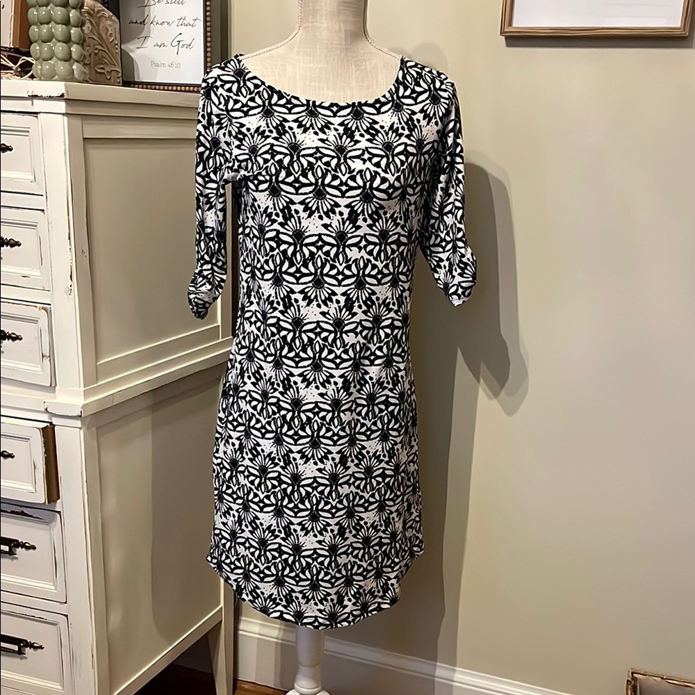 Black and White Floral Dress